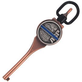 ASP Blue Line Guardian G1 handcuff key with ASP logo, Antique Copper (56916)