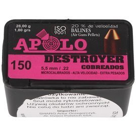 Apolo Destroyer Copper .22/5.5mm AirGun Pellets, 150 pcs 1.80g/28.0gr (19970)