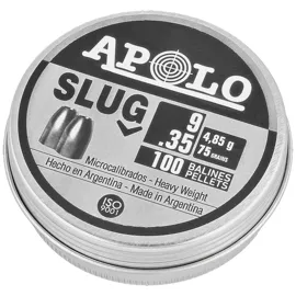 Apolo Slug 75 AirGun Pellets .35/9 mm, 100 pcs 4.85g/75.0gr (19307)