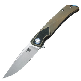 Bestech Sky Hawk Bronze Titanium/Carbon Fiber, Bead Blasted/Satin CPM S35VN Knife (BT1804D)