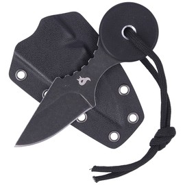 BlackFox Arrow, Black G10, Black Stonewashed by Tommaso Rumici Neck Knife (BF-753)