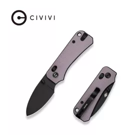 Civivi Baby Banter 2 Knife Purple Aluminum, Black Stonewashed Nitro-V by Ben Petersen (C23074-2)