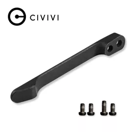 Civivi Black Titanium Pocket Clip with 2 Pair Black Titanium Screws for WE, Civivi Knives (T003D)