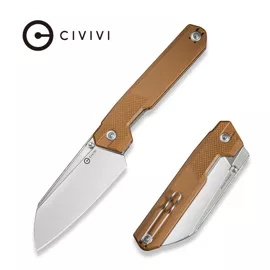 Civivi Hid Knife Brown G10, Satin 14C28N by Ostap Hel (C23008-3)