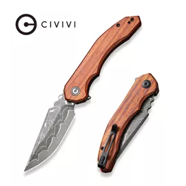 Civivi Knife Bluetick Guibourtia Wood, Damascus by Bryan Montalvo (C23050-DS1)