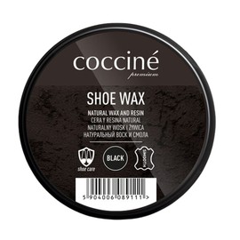 Coccine Premium Shoe Wax, Black, 40g