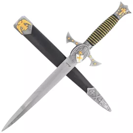 Decor Habitat Templar Dagger, Black/Gold ABS, Satin (S0298)