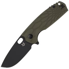 Fox Core OD Green FRN Knife, Cerakote Black N690 by Jesper Voxnaes (FX-604 OD)