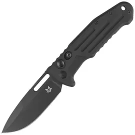 Fox New Smarty SP Automatic Knife Black Aluminum, Black PVD N690Co by Stefano De Lorenzi (FX-503SP B)