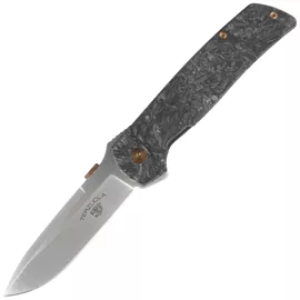 Fox Original Gangster LE No 346/350 Dark Matter Fat Carbon, Satin Elmax by Bob Terzuola Knife (FX-ATC-OG01 CFMC)