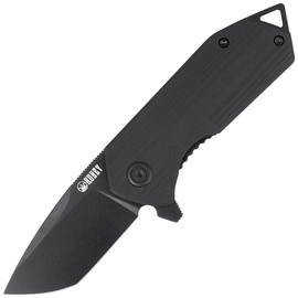 Kubey Knife Campe, Black G10, Dark Stonewashed D2 (KU203J)