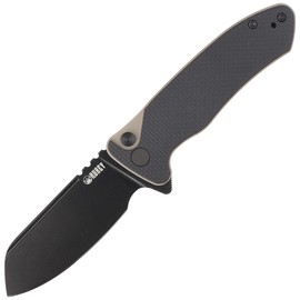 Kubey Knife Creon Black/Tan G10, Blackwashed AUS-10 (KU336F)