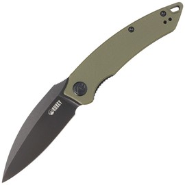 Kubey Knife Leaf Green G10, Black Stonewashed AUS-10 by Tiguass (KU333C)