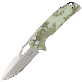 Kubey Knife RDF Camo G10, Bead Blasted AUS-10 by HYDRA Design (KU316C)