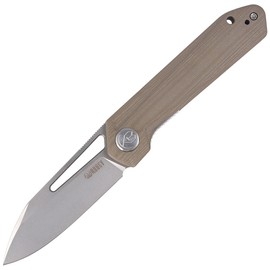 Kubey Knife Royal, Tan G10, Bead Blasted D2 (KU321D)