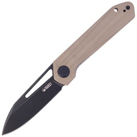 Kubey Knife Royal, Tan G10, Dark Stonewashed D2 (KU321E)