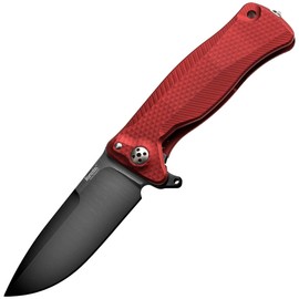 LionSteel Knife SR11A Red Aluminium, Black Sleipner by Molletta (SR11A RB)