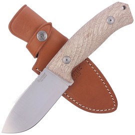 LionSteel M3 Natural Canvas Micarta, Satin Niolox by Michele Pensato (M3 CVN)