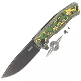 LionSteel Myto Toxic Storm Fat Carbon, Old Black MagnaCut by Molletta Knife (MT01 MC TS)