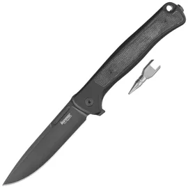 LionSteel Skinny Black Aluminium/Black Micarta, Old Black MagnaCut by Molletta knife (SK01A BB)