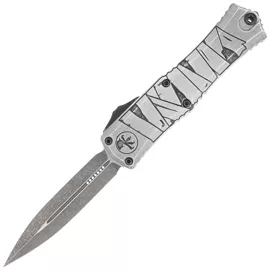 Microtech Hera II Mini D/E Signature Mummy Wrap Aluminum OTF Knife, Satin M390MK by Tony and Sean Marfione (1702M-1HWMYS)