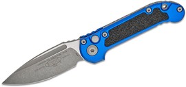 Microtech LUDT S/E Gen III Blue Aluminum/3M Automatic Knife, Apocalyptic M390MK by Tony Marfione (1135-10APBL)