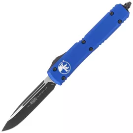 Microtech Ultratech S/E Navy Blue Aluminum OTF Knife, Black M390 by Tony Marfione (121-1NA)