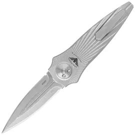 Paragon Warlock Tapered StarBurst Gray Titanium, Satin CPN S35VN (TITAN-WAR-TSB-S-DE)