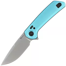 Reate PL-XF-A-8 Knife Blue Aluminum, Stonewashed Nitro-V