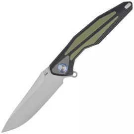 RikeKnife Tulay Integral Black G10/OD Green G10 Inlay, Satin 154CM (RK-TULAY-BOG)