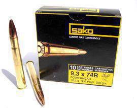 Sako hunting ball ammunition cal. 9.3x74R 250 GR op. 20 pcs - 477D 9.3X74R