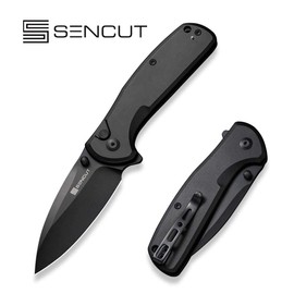 Sencut ArcBlast Black Aluminium, Black 9Cr18MoV Knife (S22043B-1)