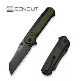 Sencut Draxor Green/Black G10 Knife, Black 9Cr18MoV (S24035-2)