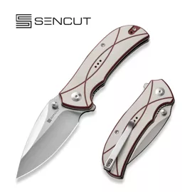 Sencut Knife Hyrax Ivory/Red G10, Satin 9Cr18MoV (S23097-3)