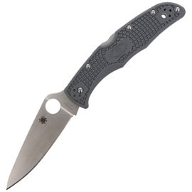 Spyderco Endura 4 FRN Gray Flat Ground PlainEdge Knife (C10FPGY)