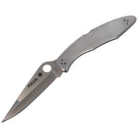 Spyderco Police Model Stainless Steel PlainEdge Knife (C07P)
