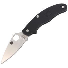 Spyderco UK Penknife FRN Black Leaf Shape Plain (C94PBK)