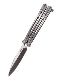 Third Balisong Satin Stainless Steel, Satin Butterfly Knife (K2920B)