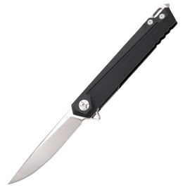 Third Decor Habitat LE No 053/500 Black G10, D2 Satin Assisted Knife (K4109)