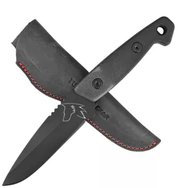 Turq Gear Wolf Drop Point Black G10 Full Cubic, HW Black, Cerakote Graphite Black Sleipner