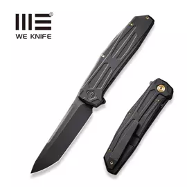 WE Knife Shadowfire Black Titanium, Black Stonewashed/Brushed CPM 20CV by Rafal Brzeski (WE22035-1)