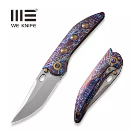 We Knife Attor Flamed Titanium, Polished Bead Blasted CPM 20CV by Dalibor Bergam (WE23037-2)