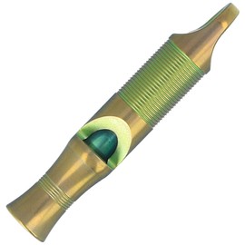 We Knife Whistle Green Titanium with Brown Paracord (A-05CP)