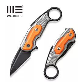 WeKnife Yardbird Gray Titanium/Orange G10, Black Stonewashed CPM 20CV by Maciej Torbé (WE22021-1)