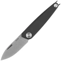 ANV Z050 BB Knife Black Aluminum, Stonewashed Sleipner (ANVZ050-007)