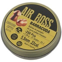 Apolo Air Boss Barracuda Copper .22/ 5.5mm AirGun Pellets, 250 psc 1.36g/21.0gr (30001)