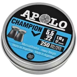 Apolo Champion AirGun Pellets .22/5.5mm, 250 pcs 1.10g/17.0gr (19501)