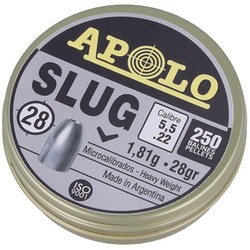 Apolo Slug 28 .22/5.5mm Airgun Pellets, 250 psc 1.81g/28.0gr (19302)