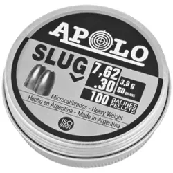 Apolo Slug 60 AirGun Pellets .30/7.62 mm, 100 pcs 3.90g/60.0gr (19305)