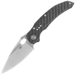 Bestech Exploit Grey Titanium/Carbon Fiber Knife, Satin CPM S35VN by Todd Knife and Tool (BT2005E)